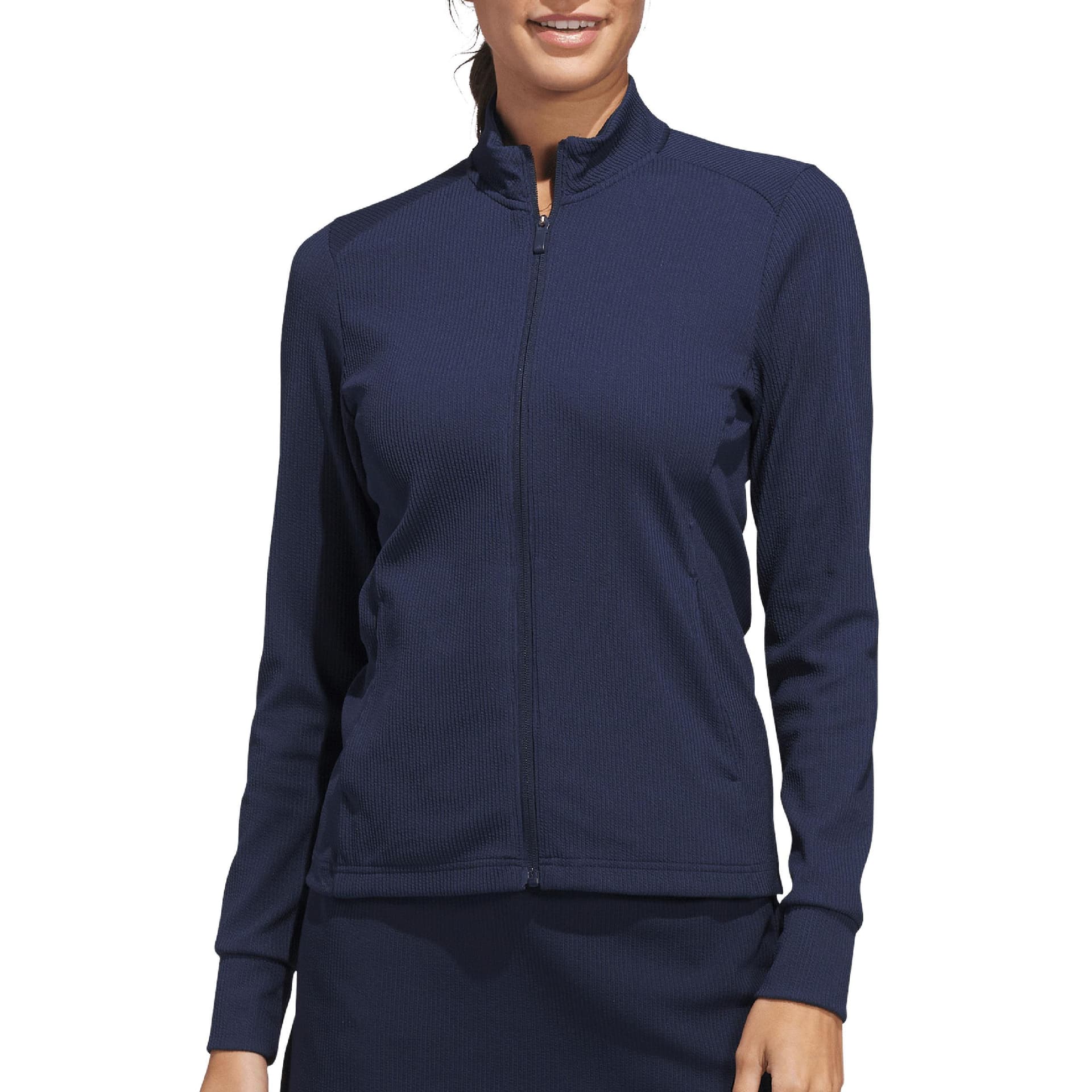 Adidas Women's Performance Texture Full Zip Jacket - College Navy/S