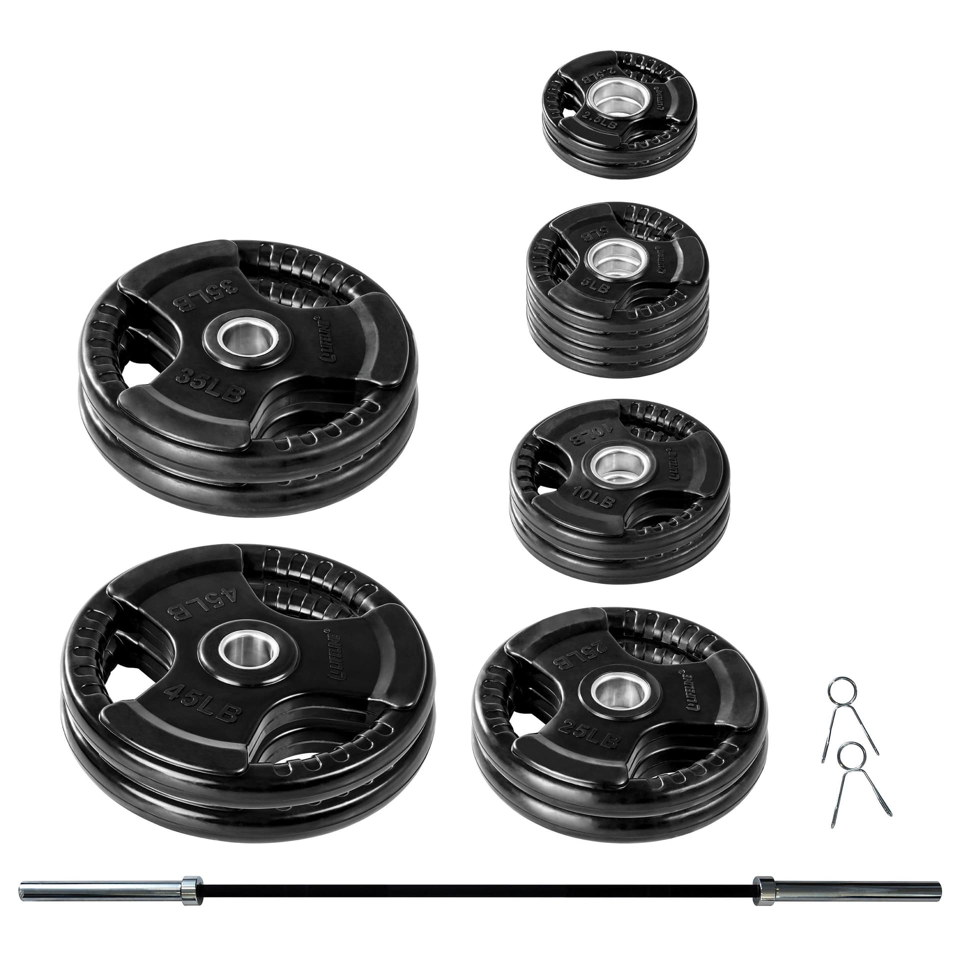 Lifeline - Olympic Rubber Grip Plate Set - 300 LBS