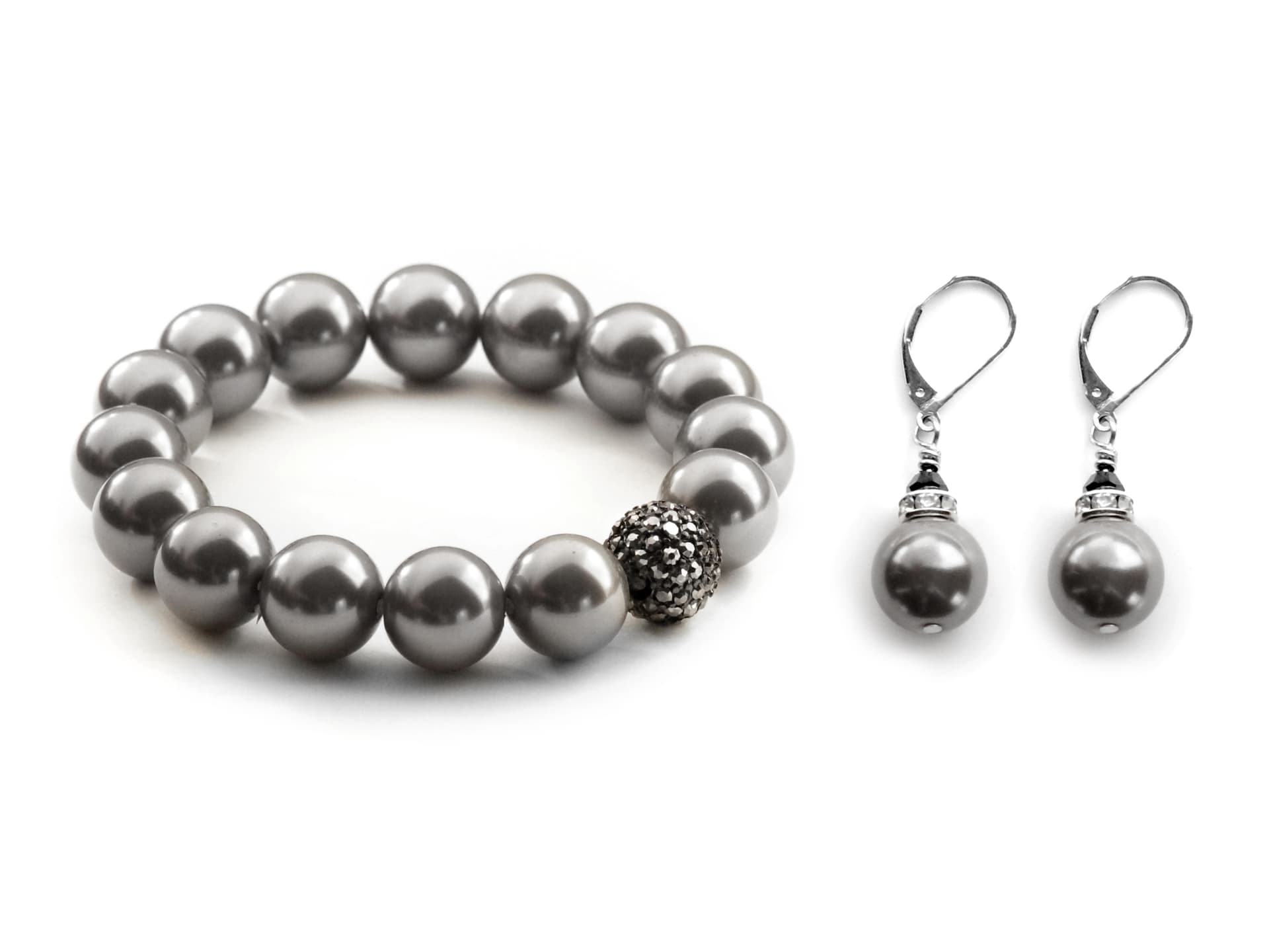 Glass Cape Cod Bracelet and Earring Set