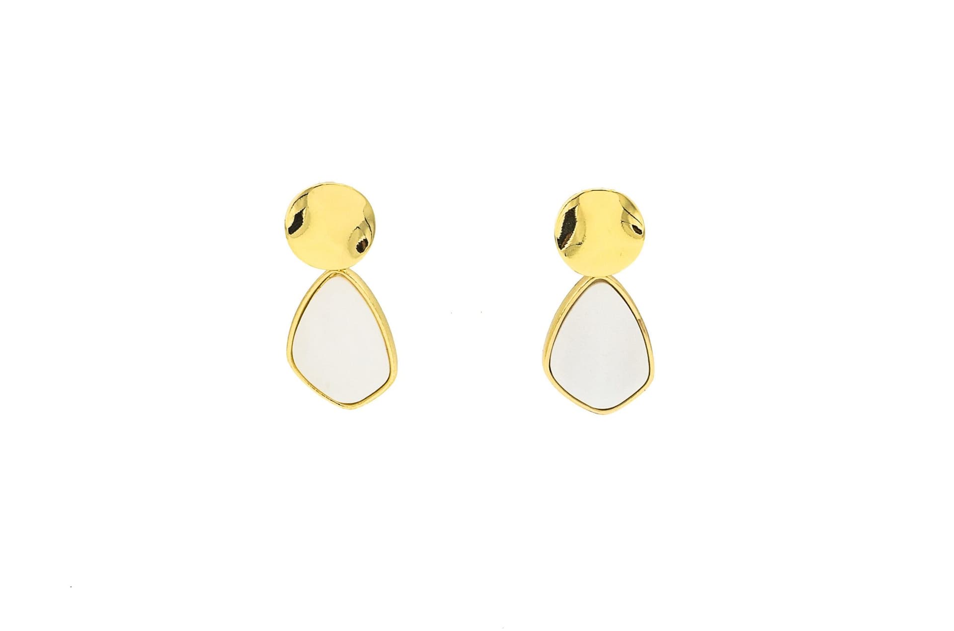 18K Gold Plated Fashion White Earrings