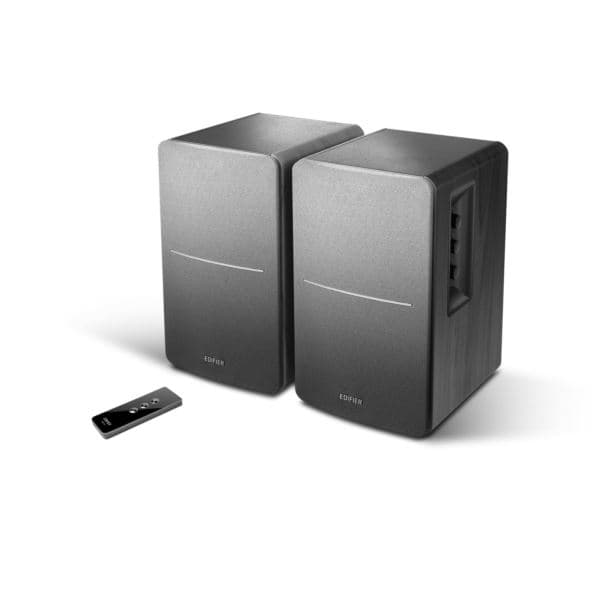 R1280T Powered Bookshelf Speakers - Set of 2 Black