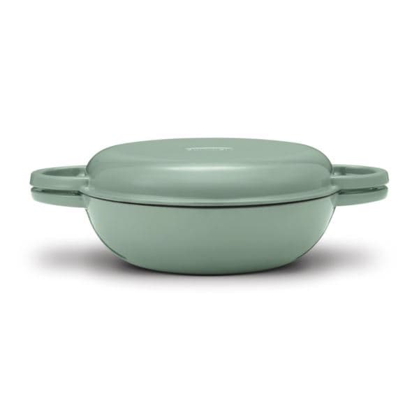 Chef's Classic Enameled 2-in-1 Cast Iron Multipurpose Set: Sage Green