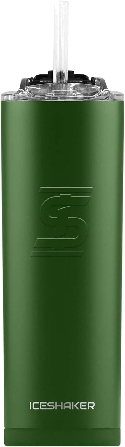 IceShaker 20oz Insulated Stainless Steel Skinny - Tumbler w/Straw & Lid