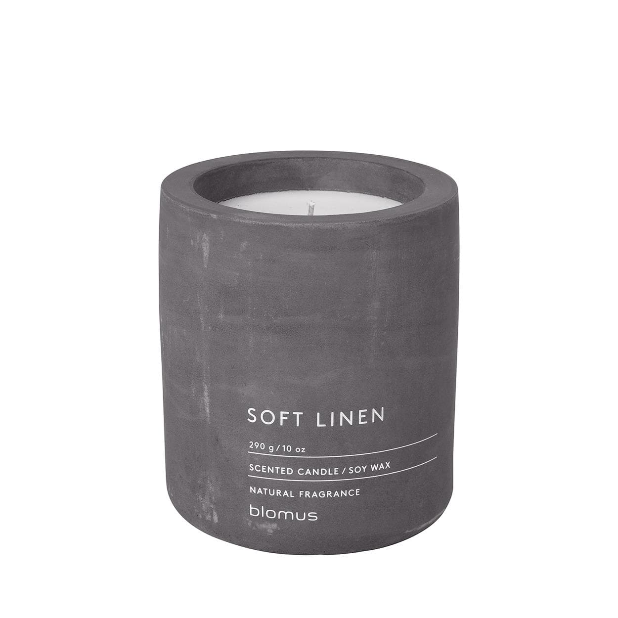 FRAGRA - Large Candle in Concrete Container - Soft Linen