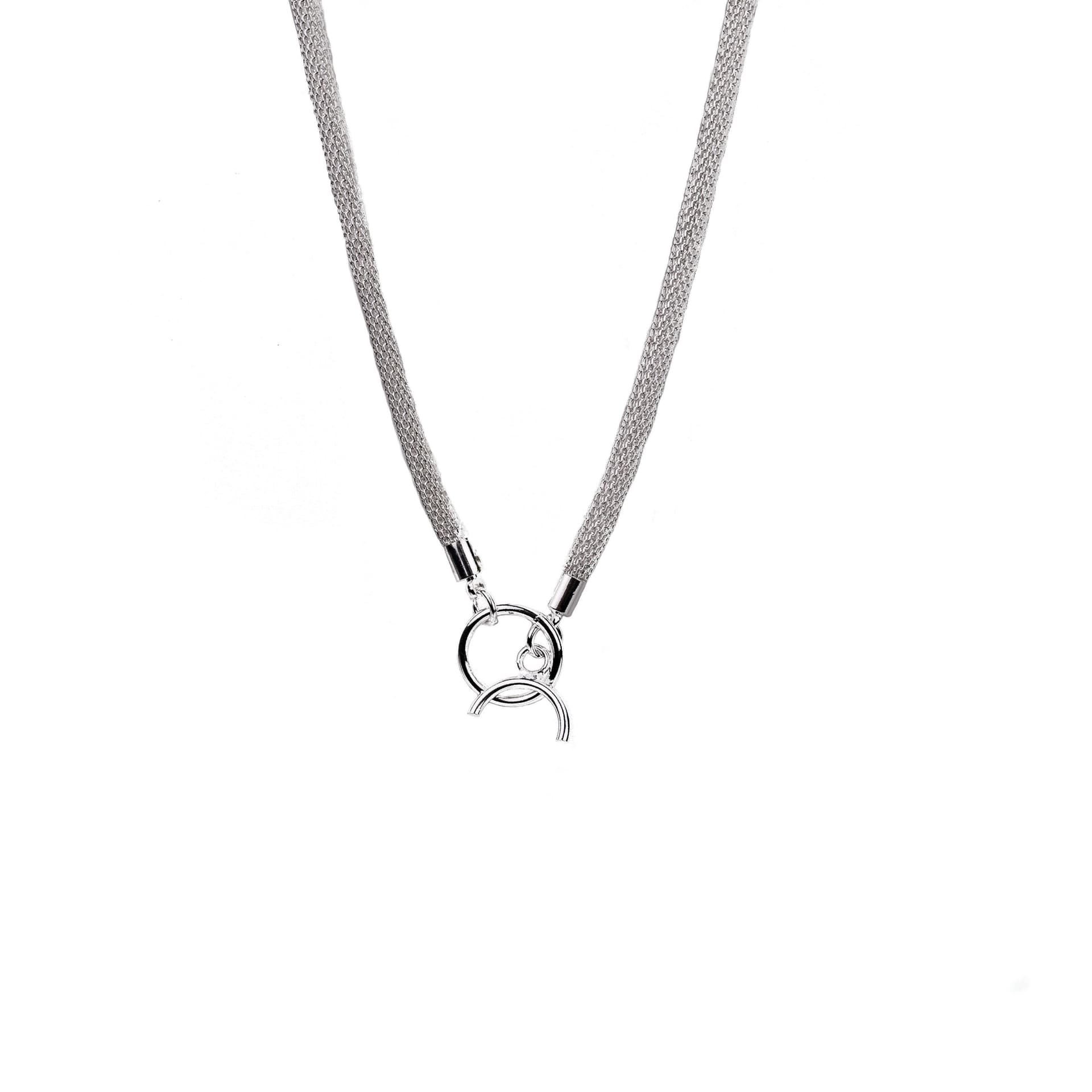 Silver Mesh Fashion Necklace