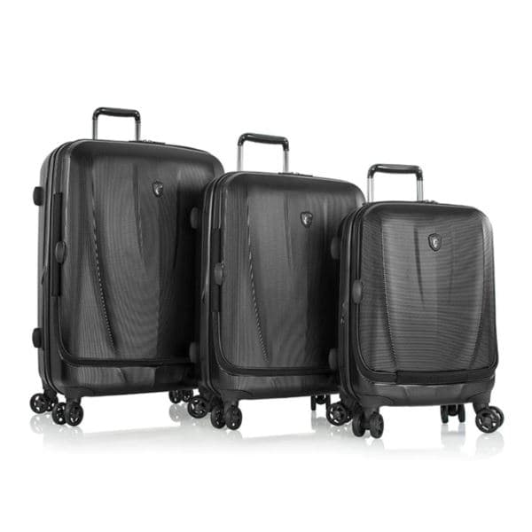 Heys Luggage Vantage Smart Access 100% PC 3pc Luggage Set - Black