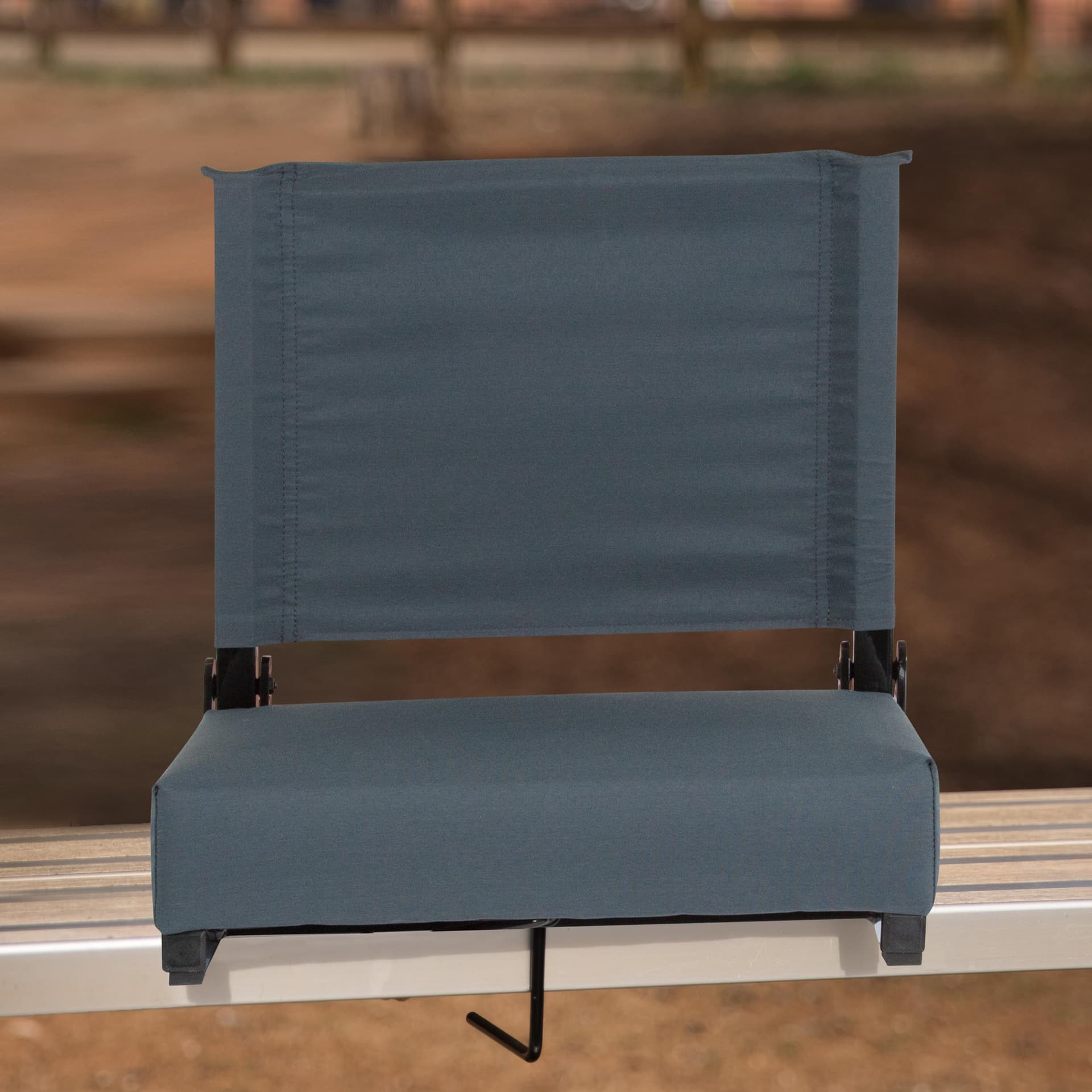 500 lb. Rated Lightweight Stadium Chair-Handle-Padded Seat, Dark Blue