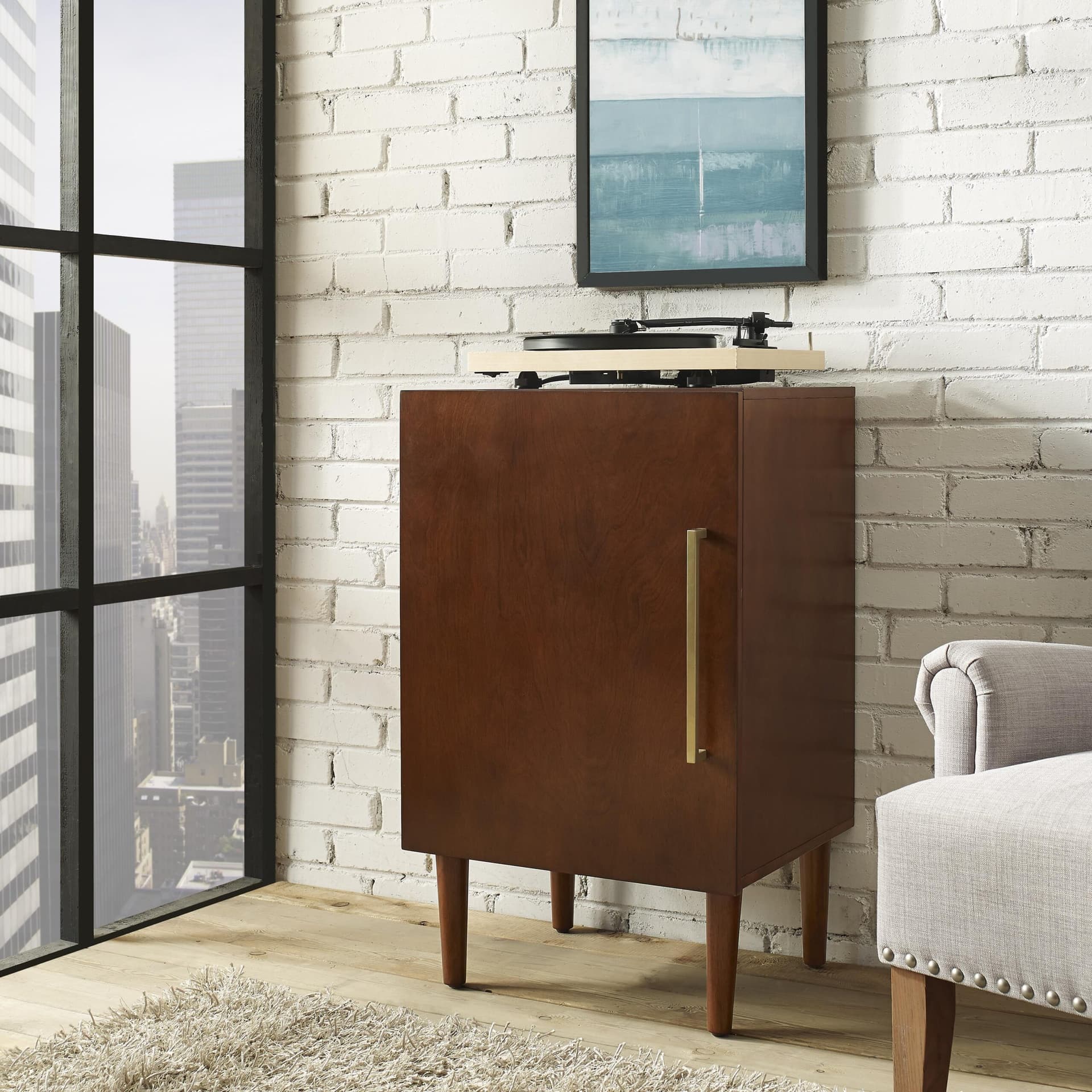 Everett Record Player Stand