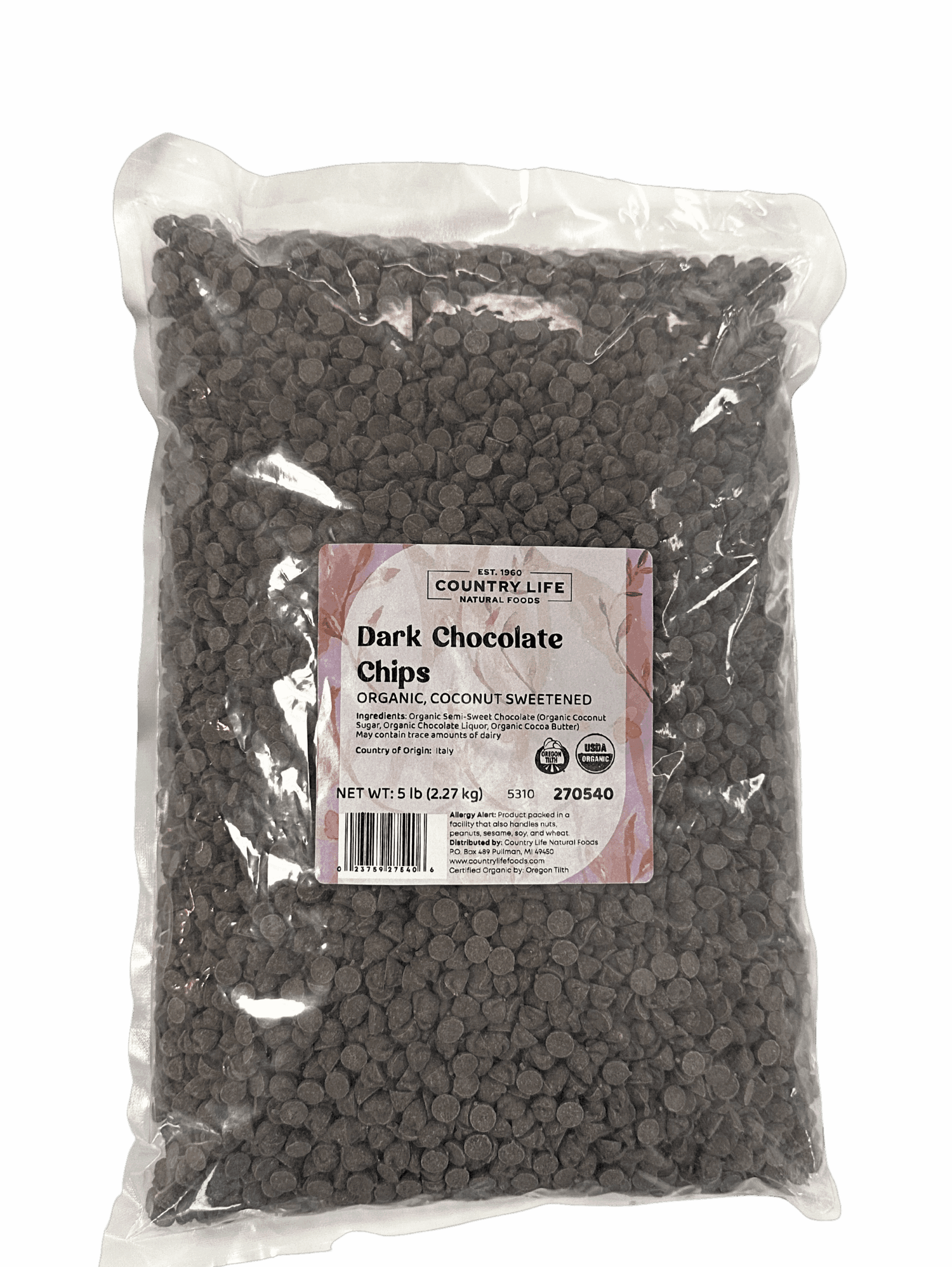 Chocolate Chips, Organic, Dark - Country Life Natural Foods