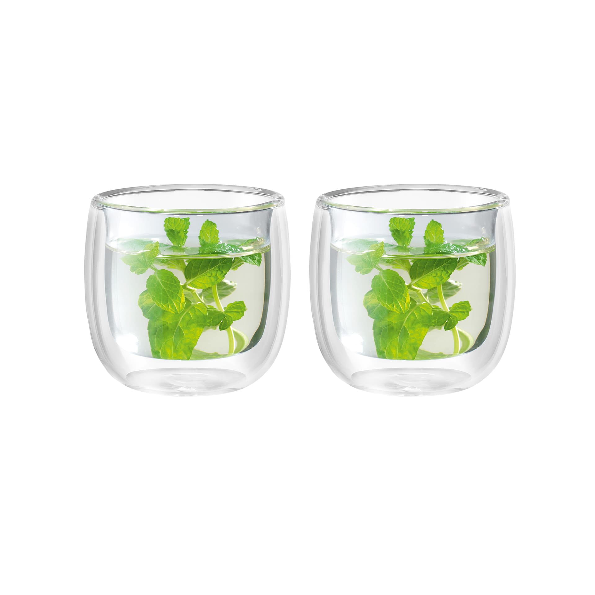 Sorrento 2-Piece Double-Wall Glass Tea Cup Set