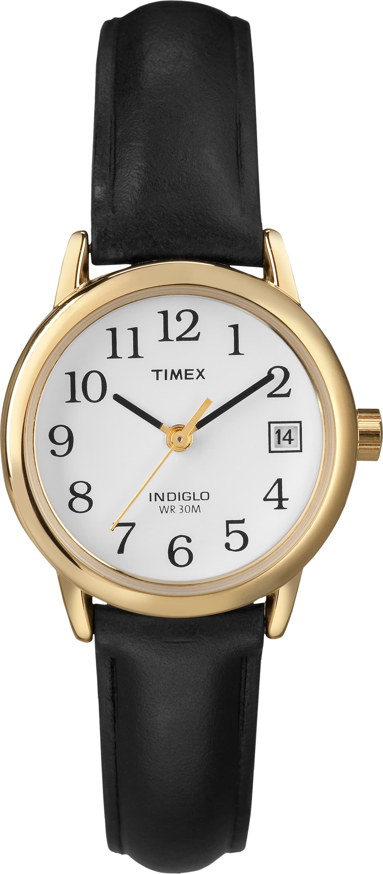 Women's Easy Reader Black Leather Strap Watch