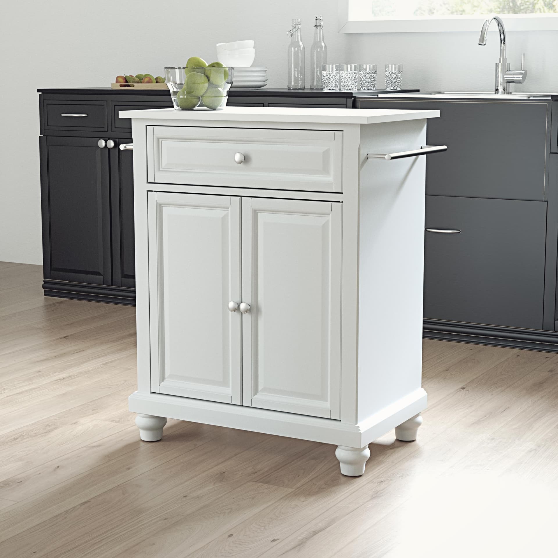 Cambridge Stone Top Portable Kitchen Island/Cart