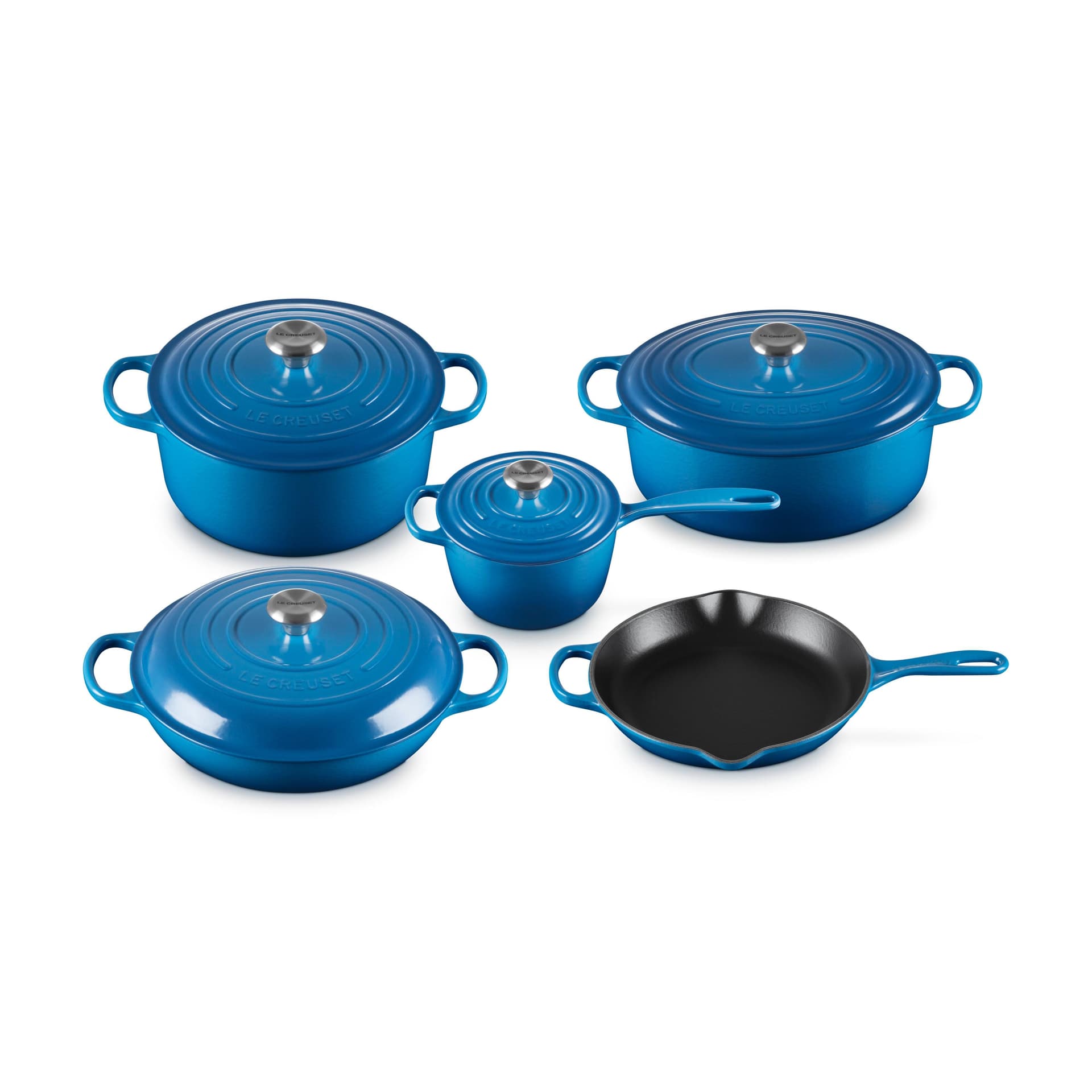 9pc Signature Cast Iron Cookware Set Marseille