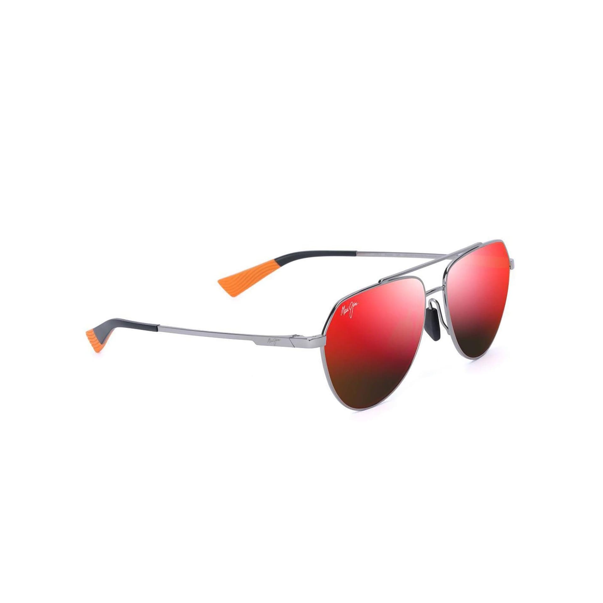 Waiwai Polarized Sunglasses Shiny Ruthenium Frame Hawaii Lava Lens