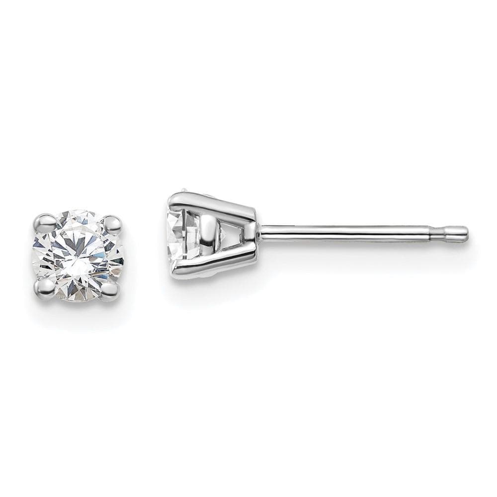 14K White Gold Lab Grown Diamond 1/2ctw 4 Prong Earrings