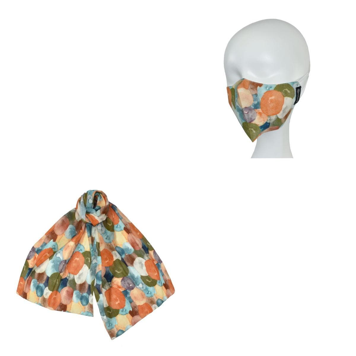 Zola Dotted Scarf With Matching Facemask