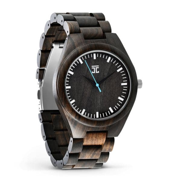 Blue Havana Dark Sandalwood Wooden Watch