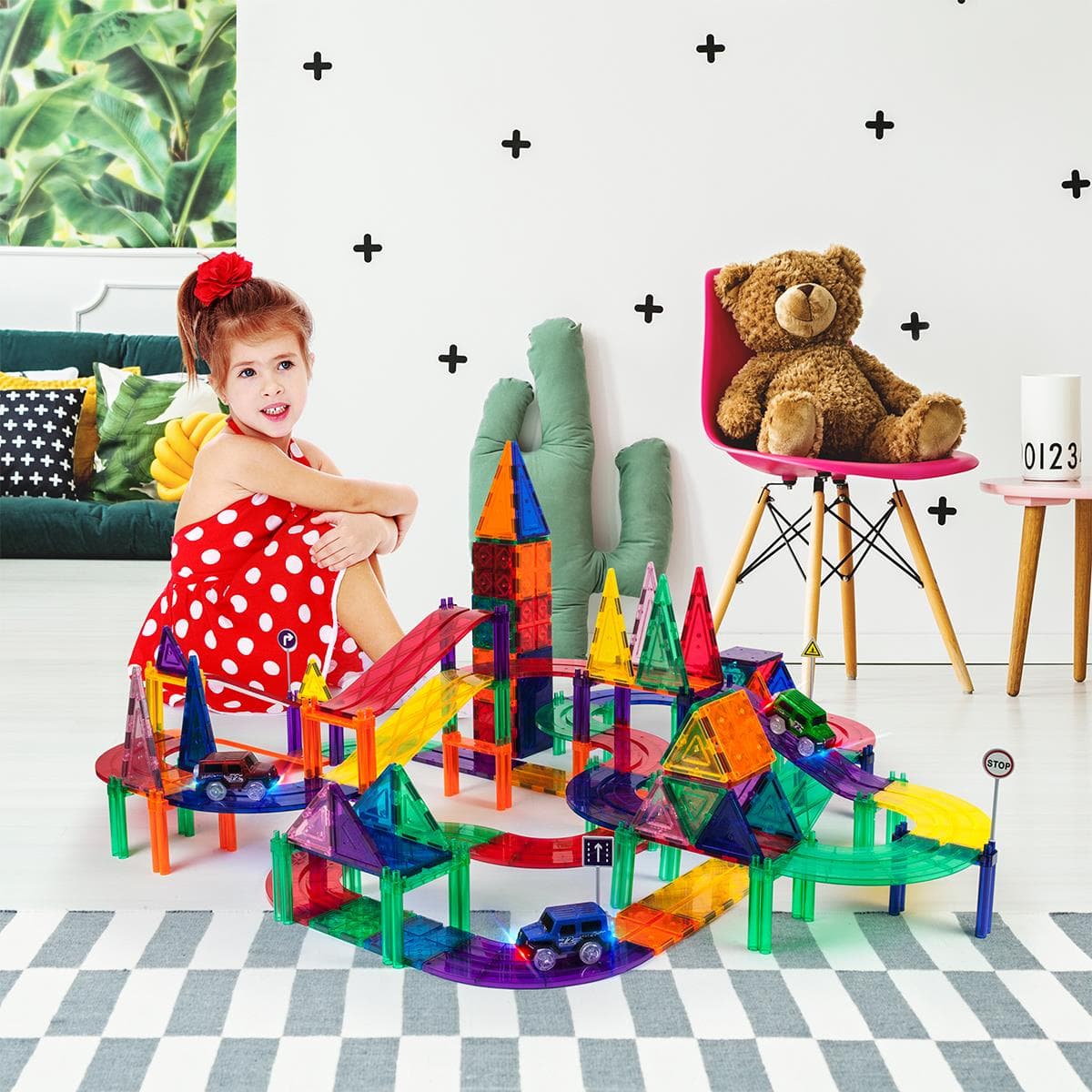128pc Race Track Building Blocks