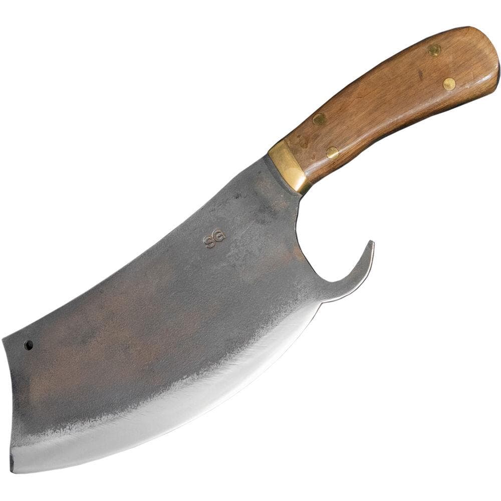 Chef Butcher Rustic 8-inch High Carbon Steel Knife with Full Tang Handle