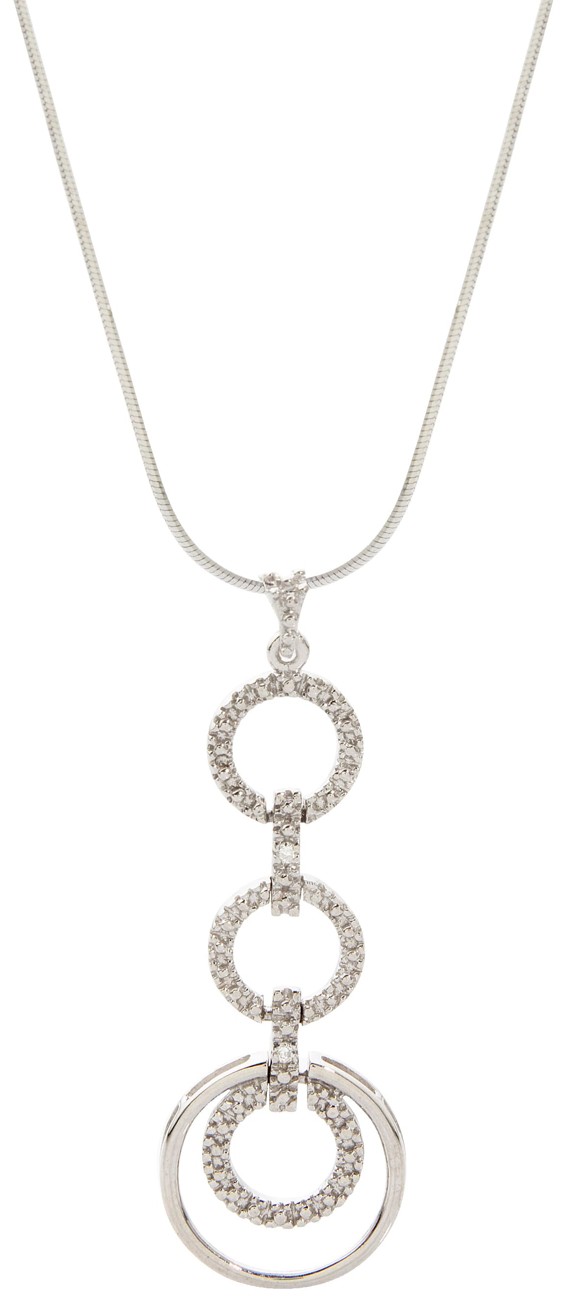 Cascading Circle Diamond Necklace