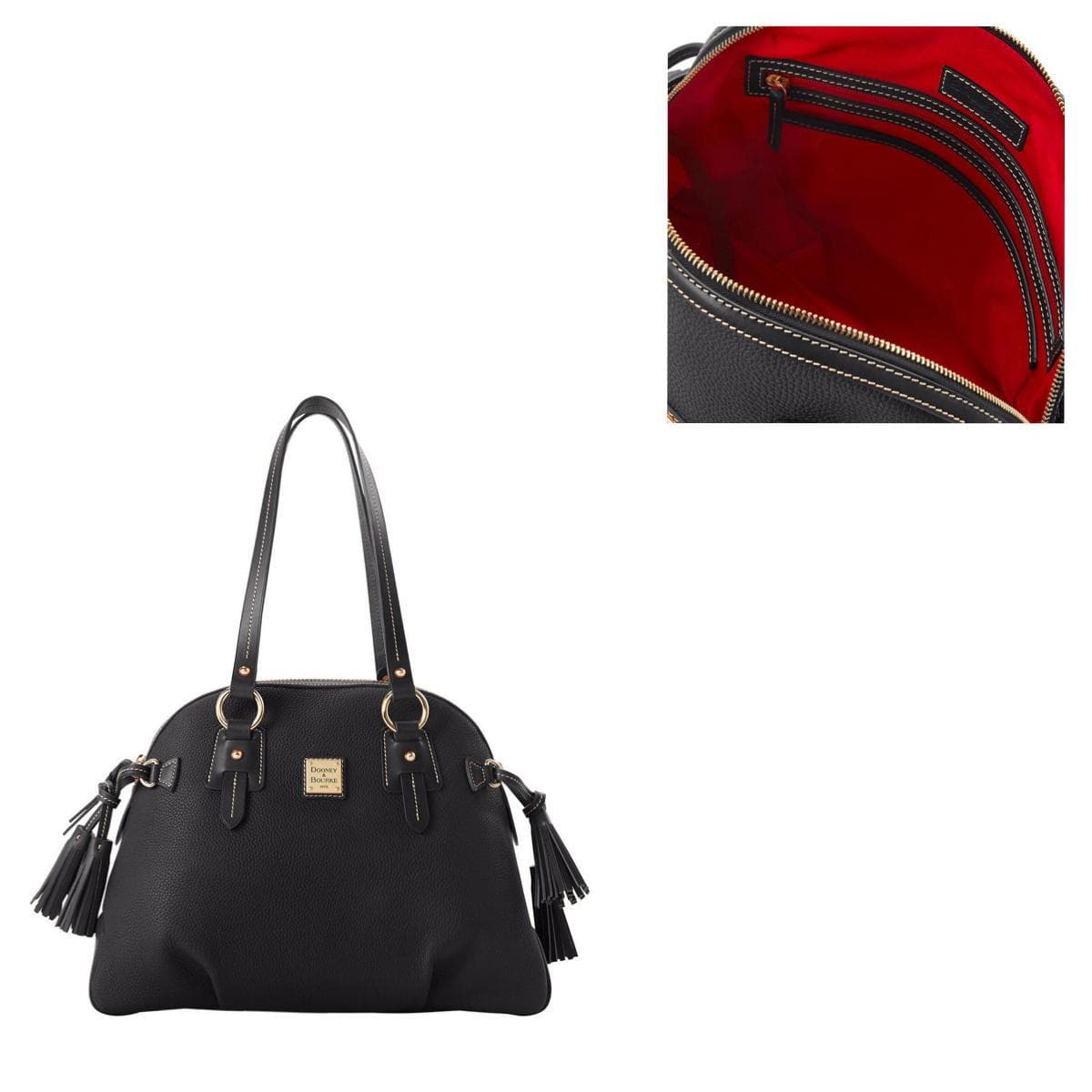 Pebble Grain Domed Satchel