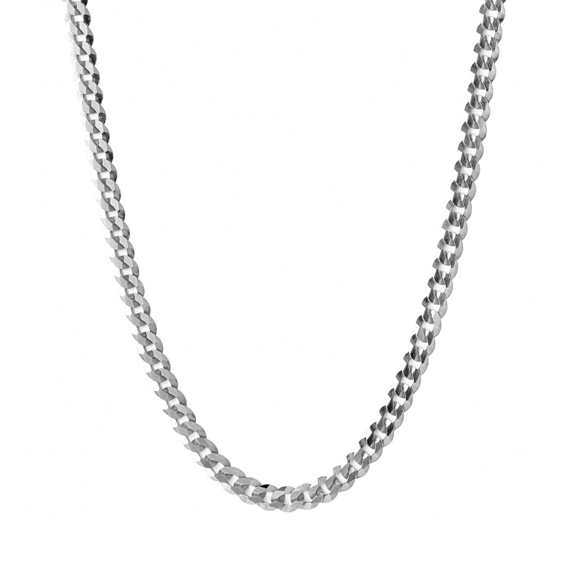 Curb Chain Necklace Silver