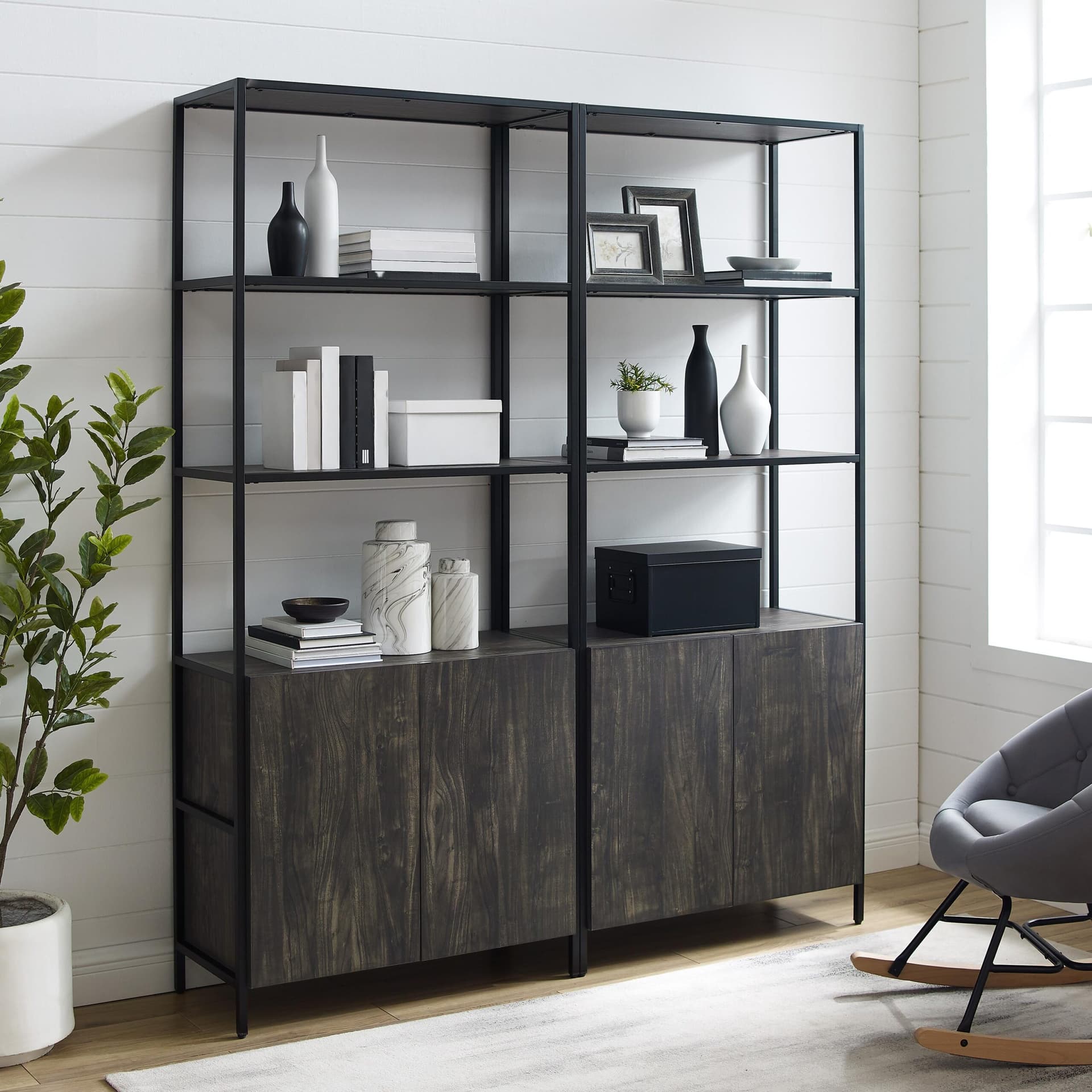 Jacobsen 2-Piece Etagere Bookcase Set