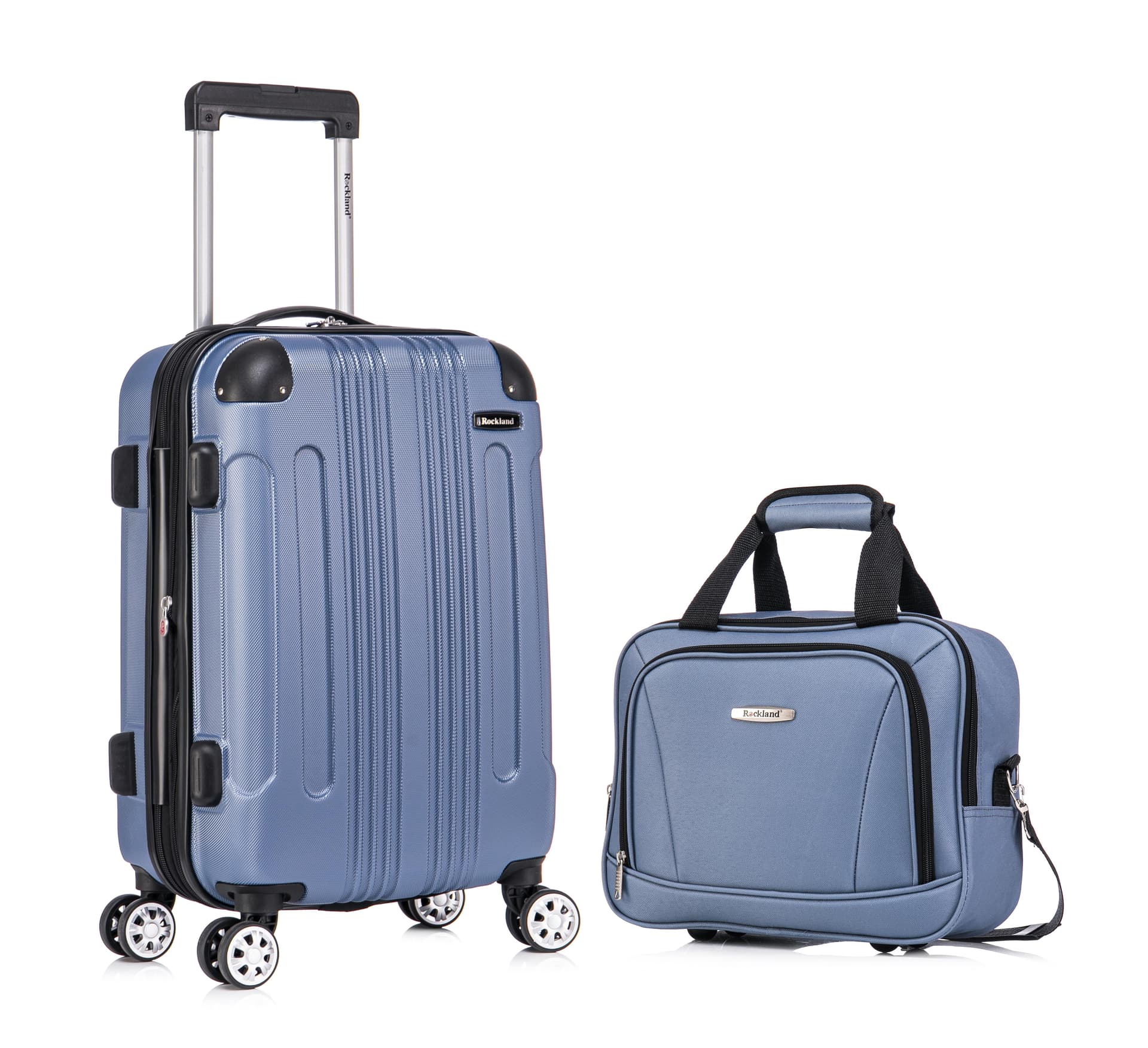 London ABS 20" Upright Spinner & 14" Tote - Blue