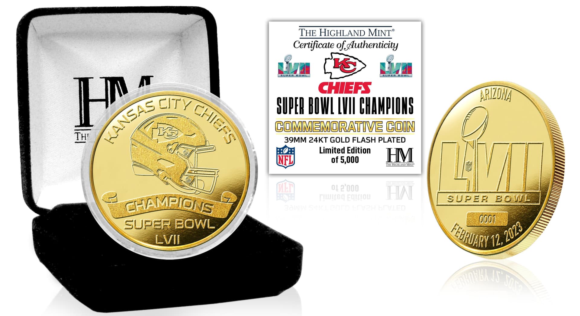 Kansas City Chiefs SB LVII Champion Gold Coin