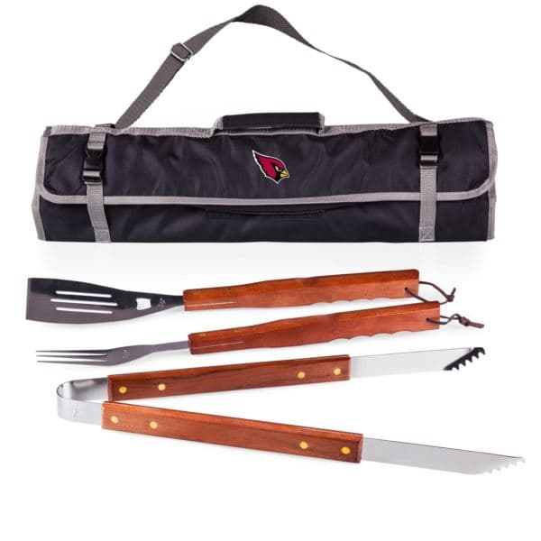 Chicago Bears - 3-Piece BBQ Tote & Grill Set, (Black with Gray Accents)