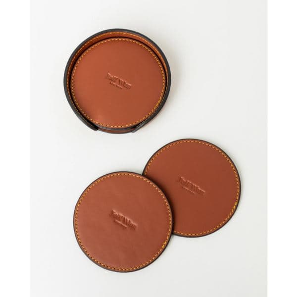 Genuine Leather Coaster Set