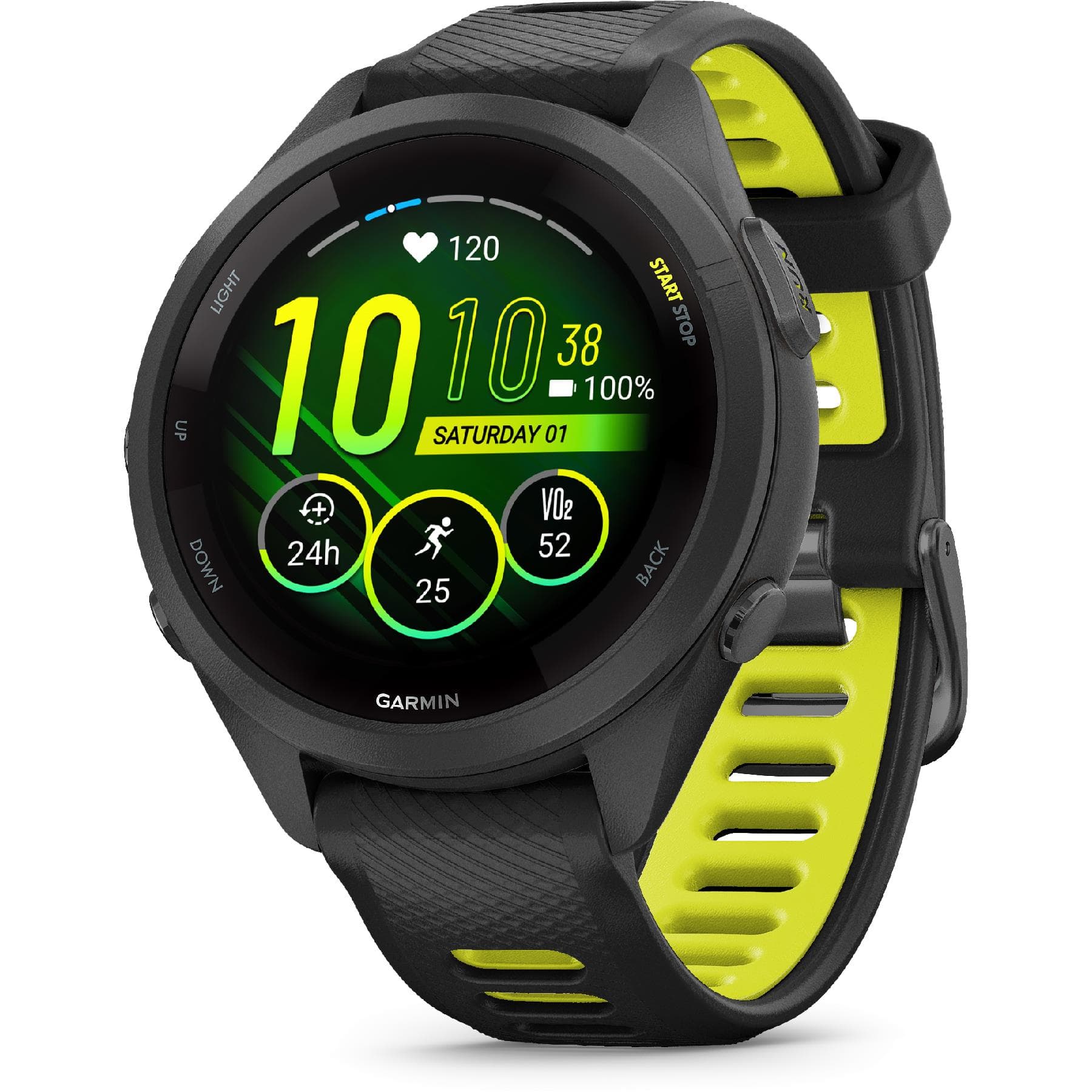 Forerunner 265S Black Bezel and 42mm Case with Black Silicone Band
