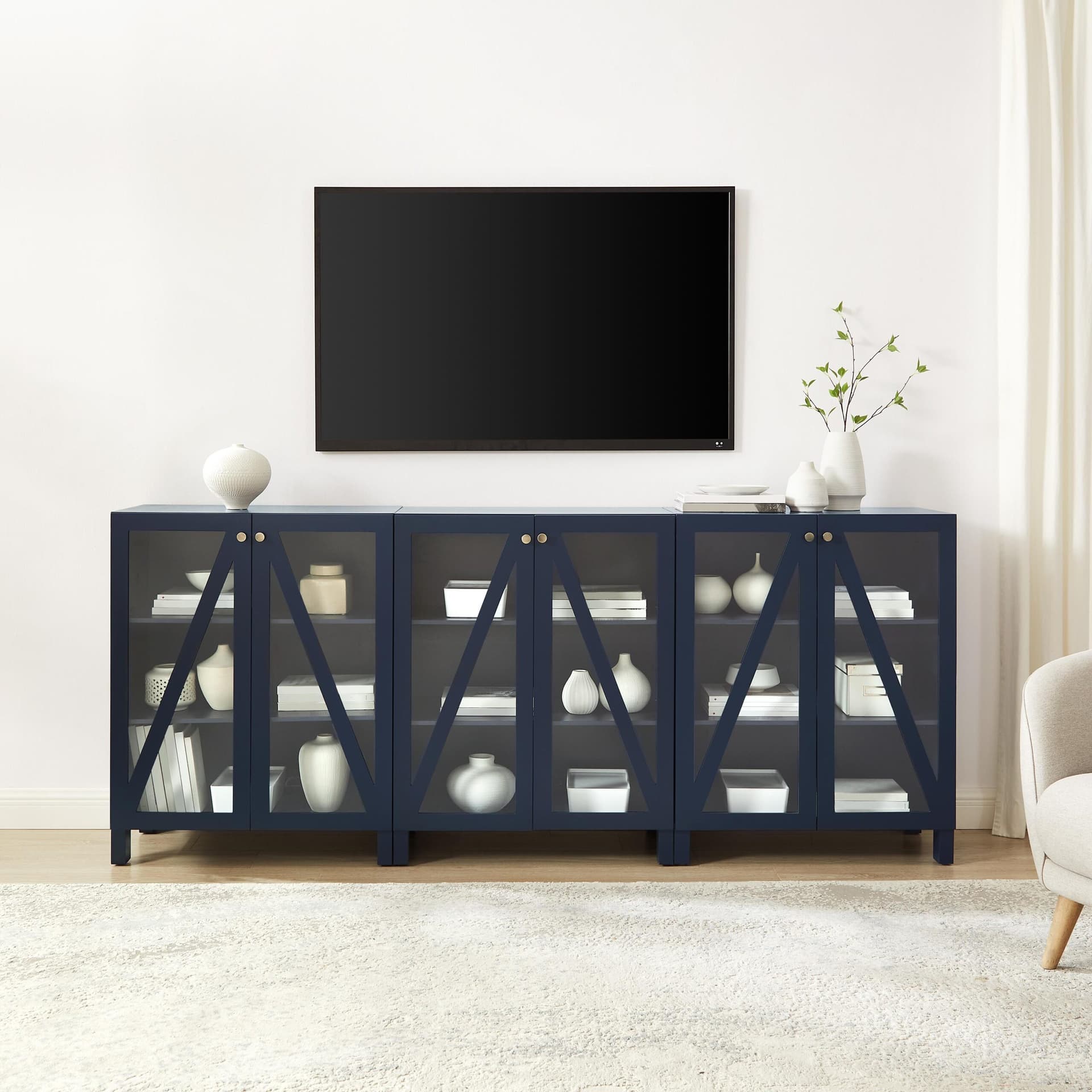 Cassai 3-Piece Media Sideboard Cabinet Set