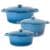Neo 6pc Cast Iron Dutch Oven Cookware Set with Lids, Blue