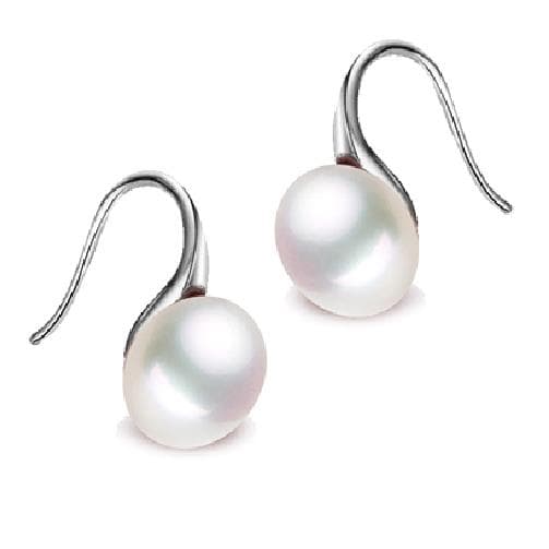 Sterling Silver Pearl Dangle Earrings