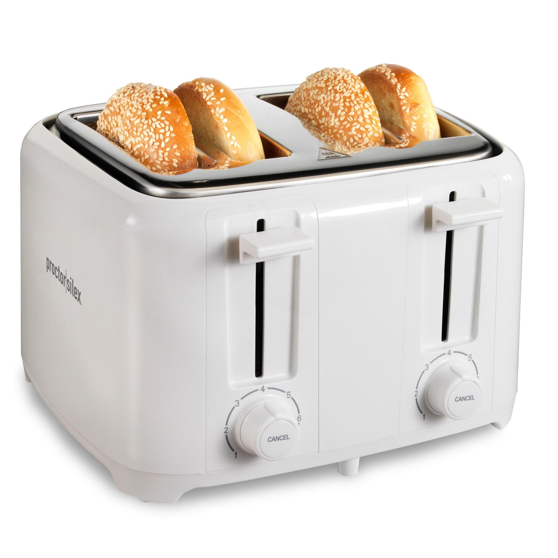 Wide Slot 4 Slice Toaster White