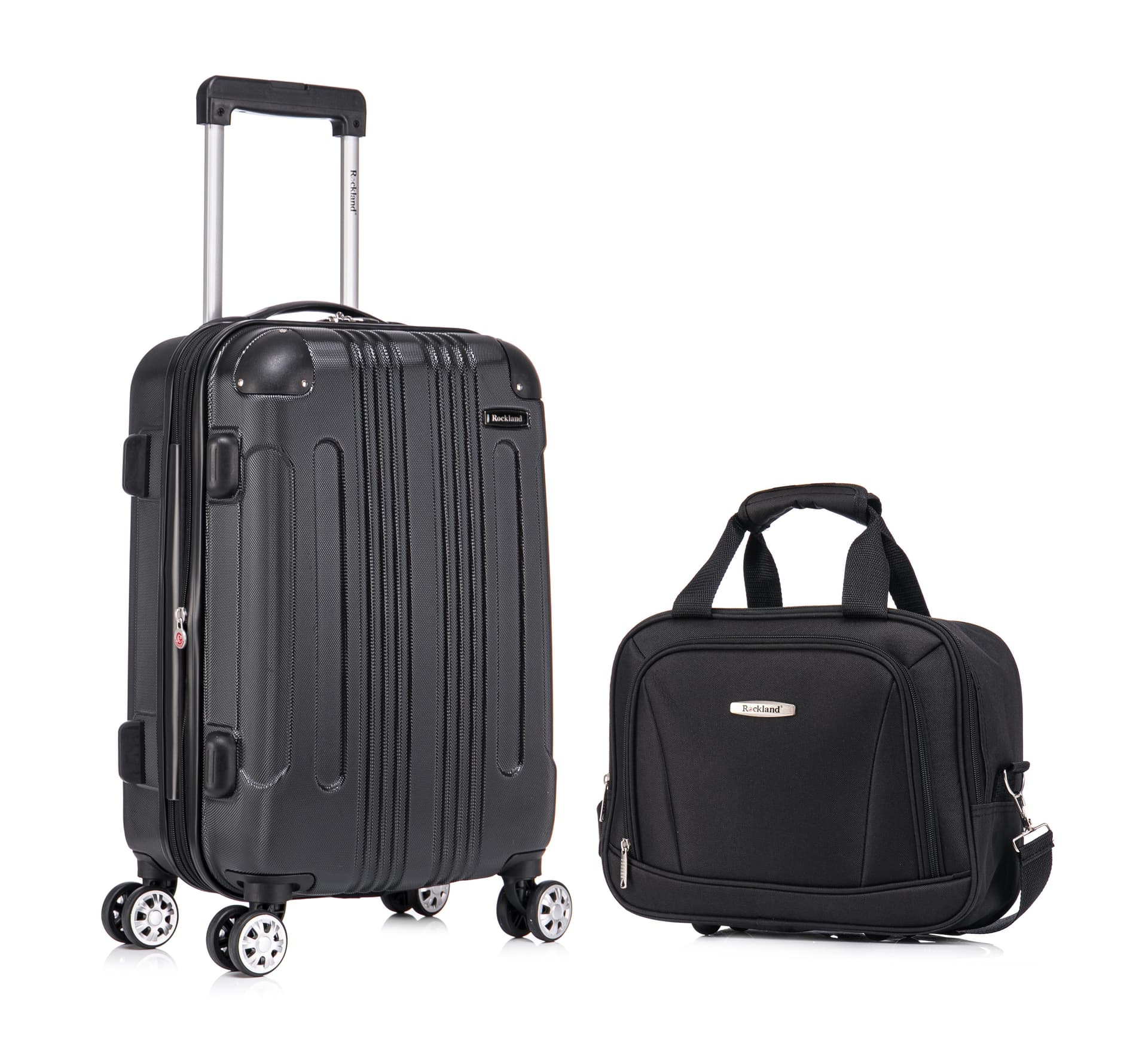 London ABS 20" Upright Spinner & 14" Tote - Black