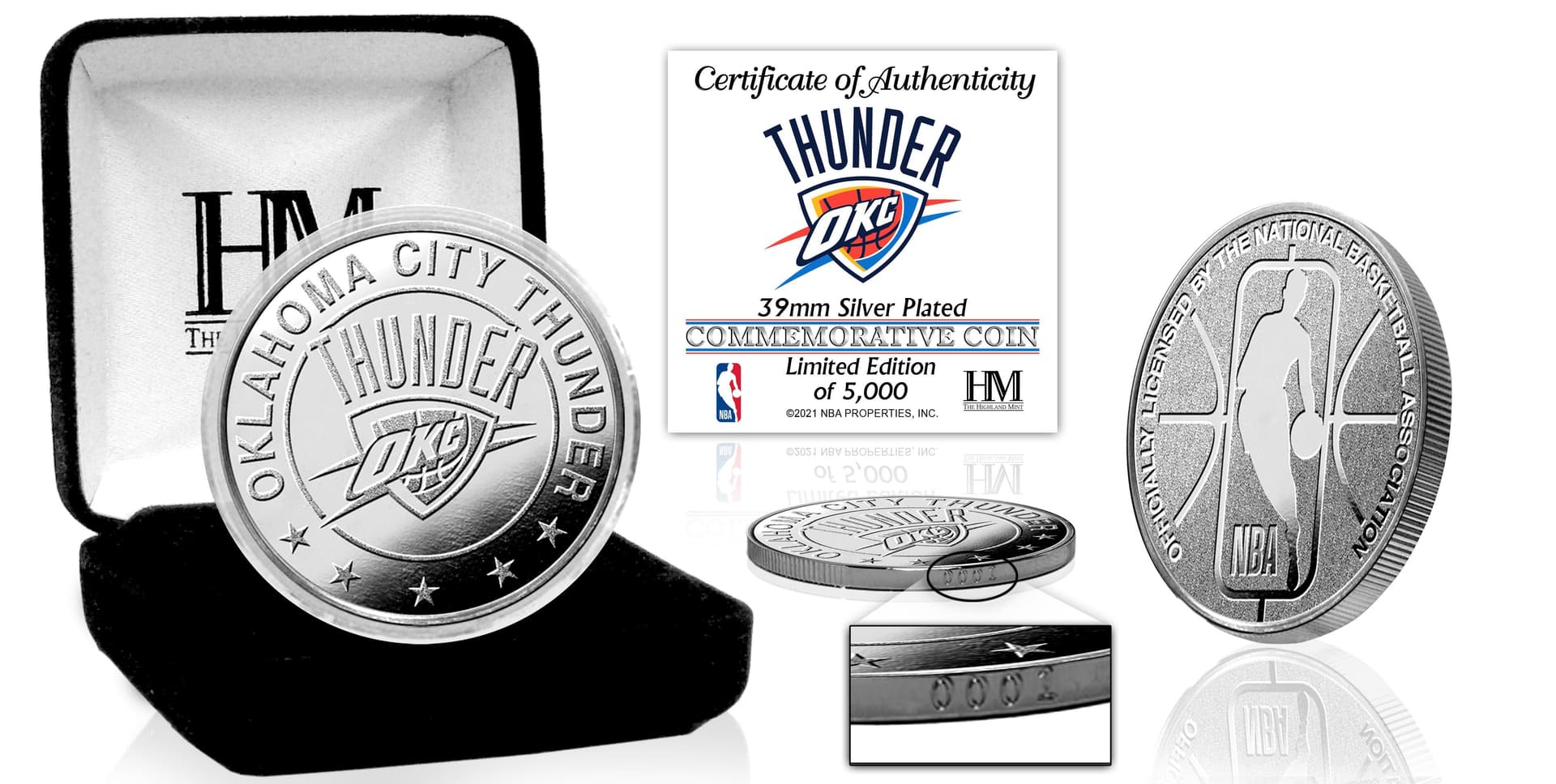 Oklahoma City Thunder Silver Coin