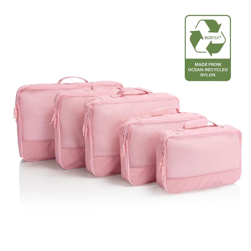 Heys Ecotex Packing Cube 5pc Set - Pink Sand