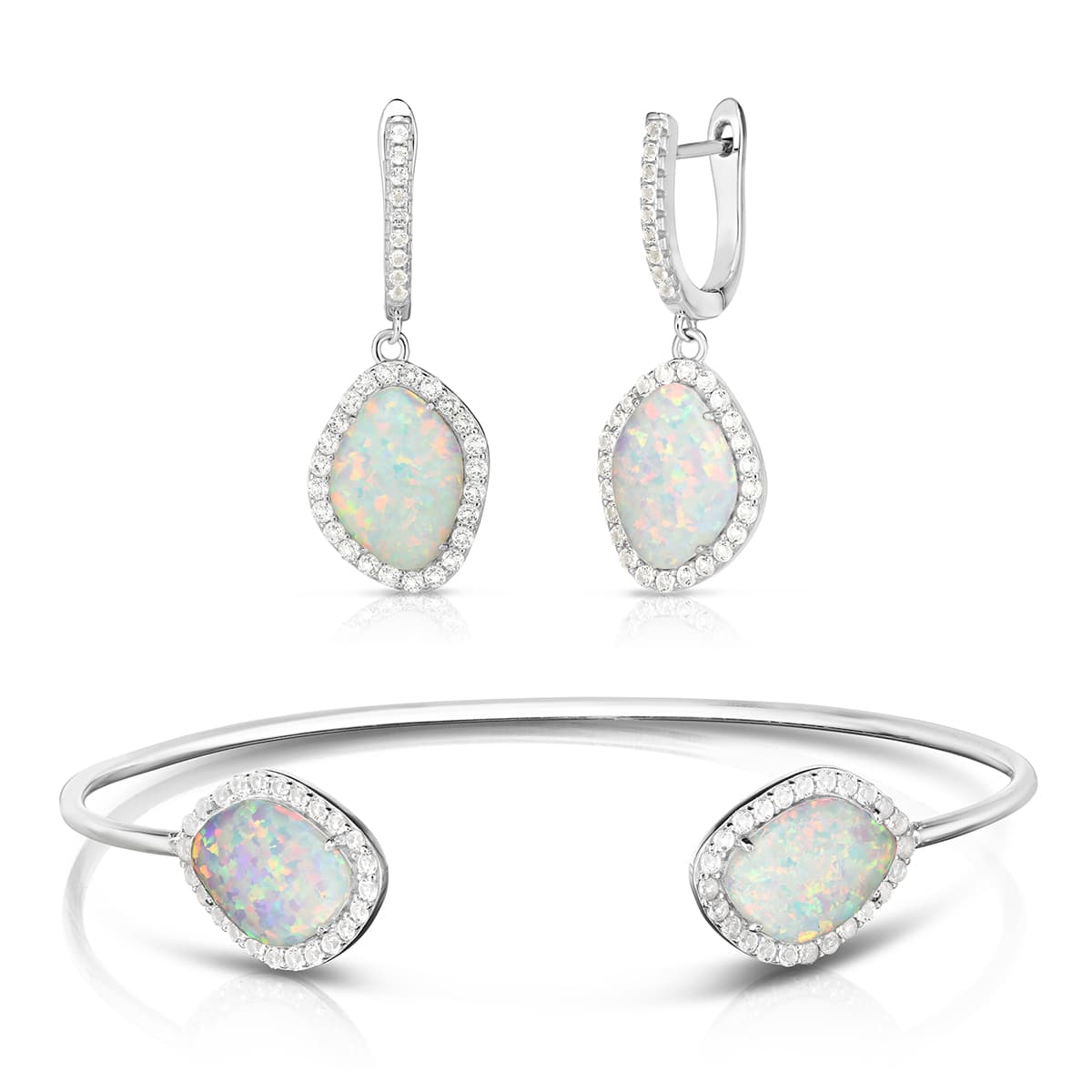 Opal Bracelet & Earrings Set