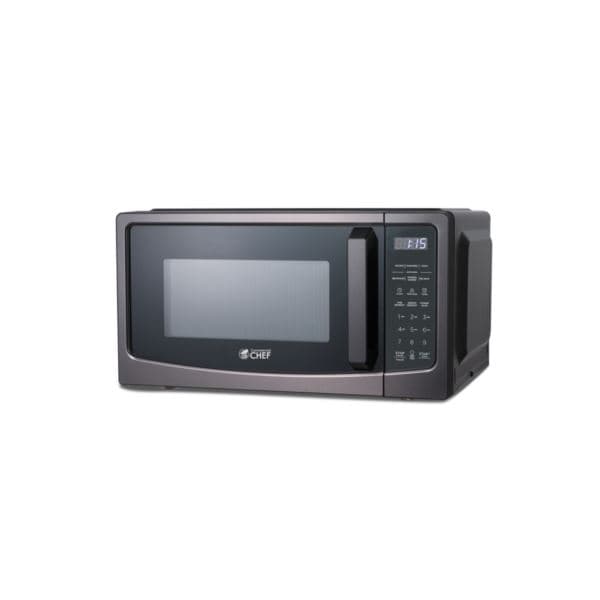 Commercial Chef 1.1 Cu. Ft. Countertop Microwave Oven - Black Stainless Steel