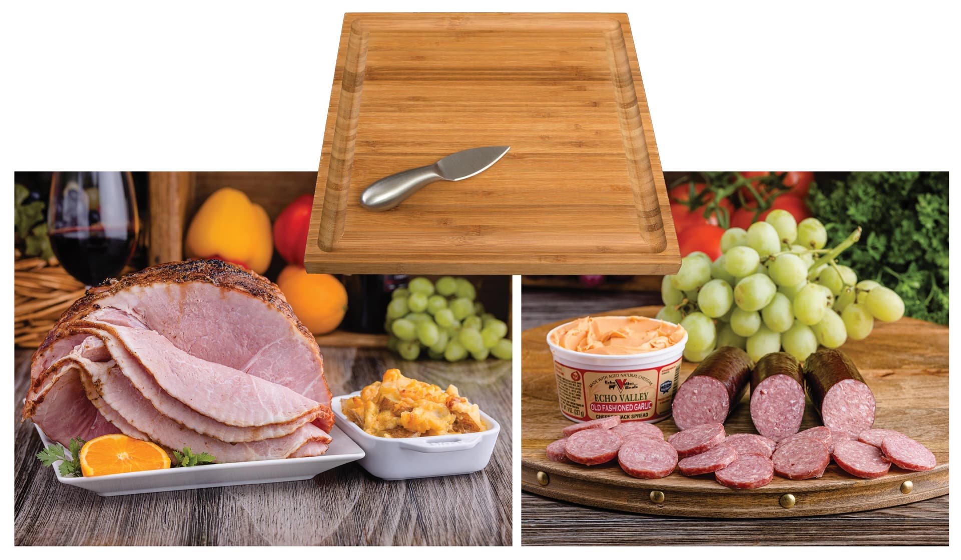 Spiral Ham & Sausage Platter w/Au Gratin Potatoes