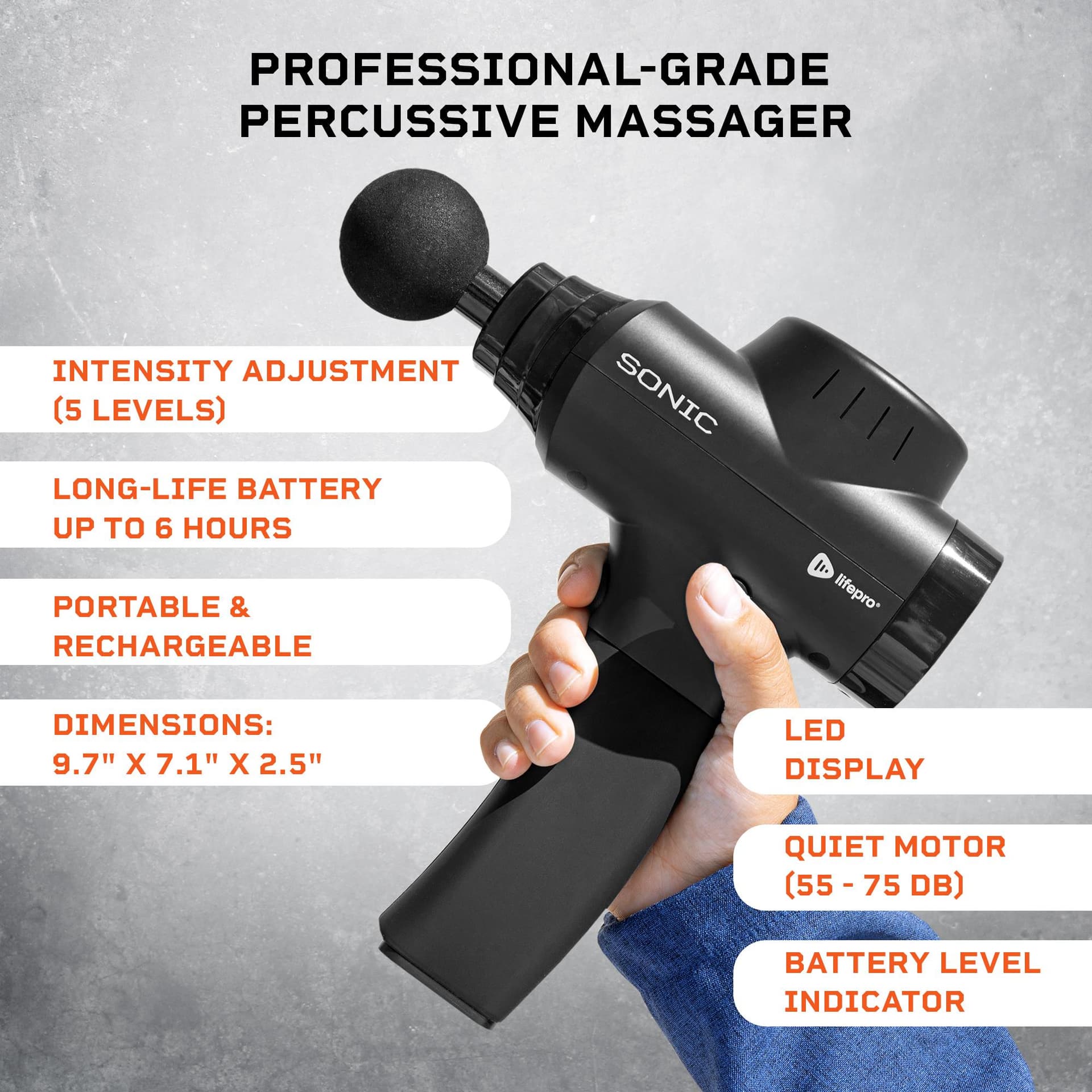 Sonic Massage Gun Silver
