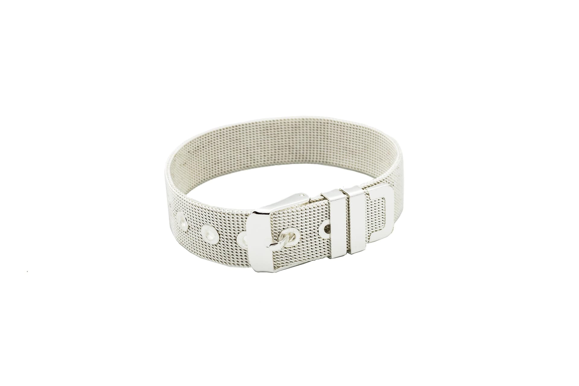 Silver Plate Belt designed 8" Bracelet