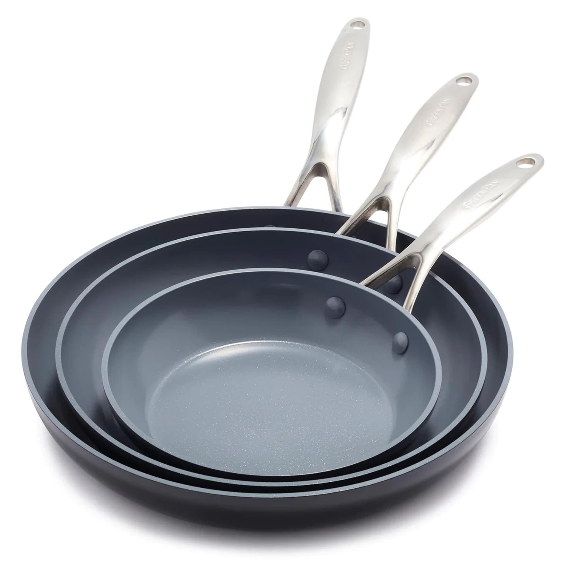 Valencia Pro Ceramic Non Stick 8, 9.5, and 11-inch Frypan Set