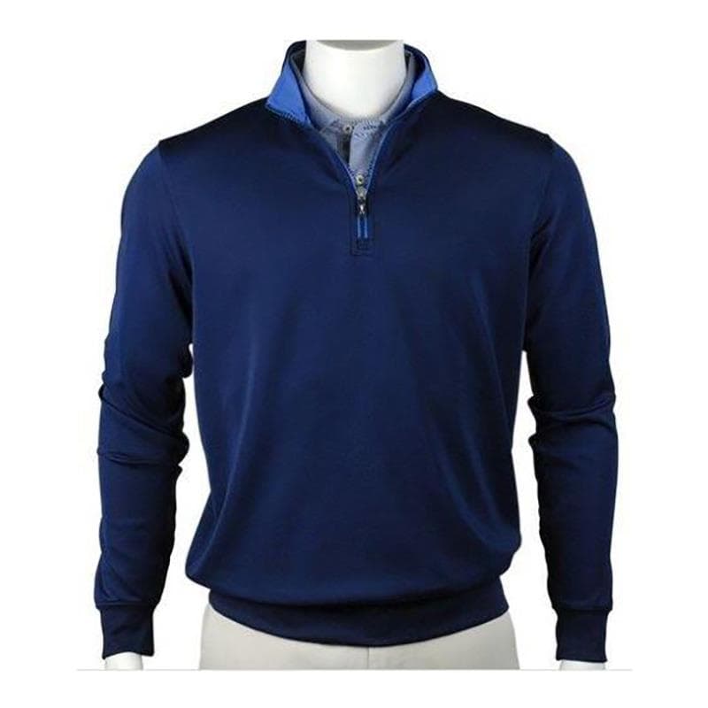 Mens Caves 1/4 Zip-Marine-2X