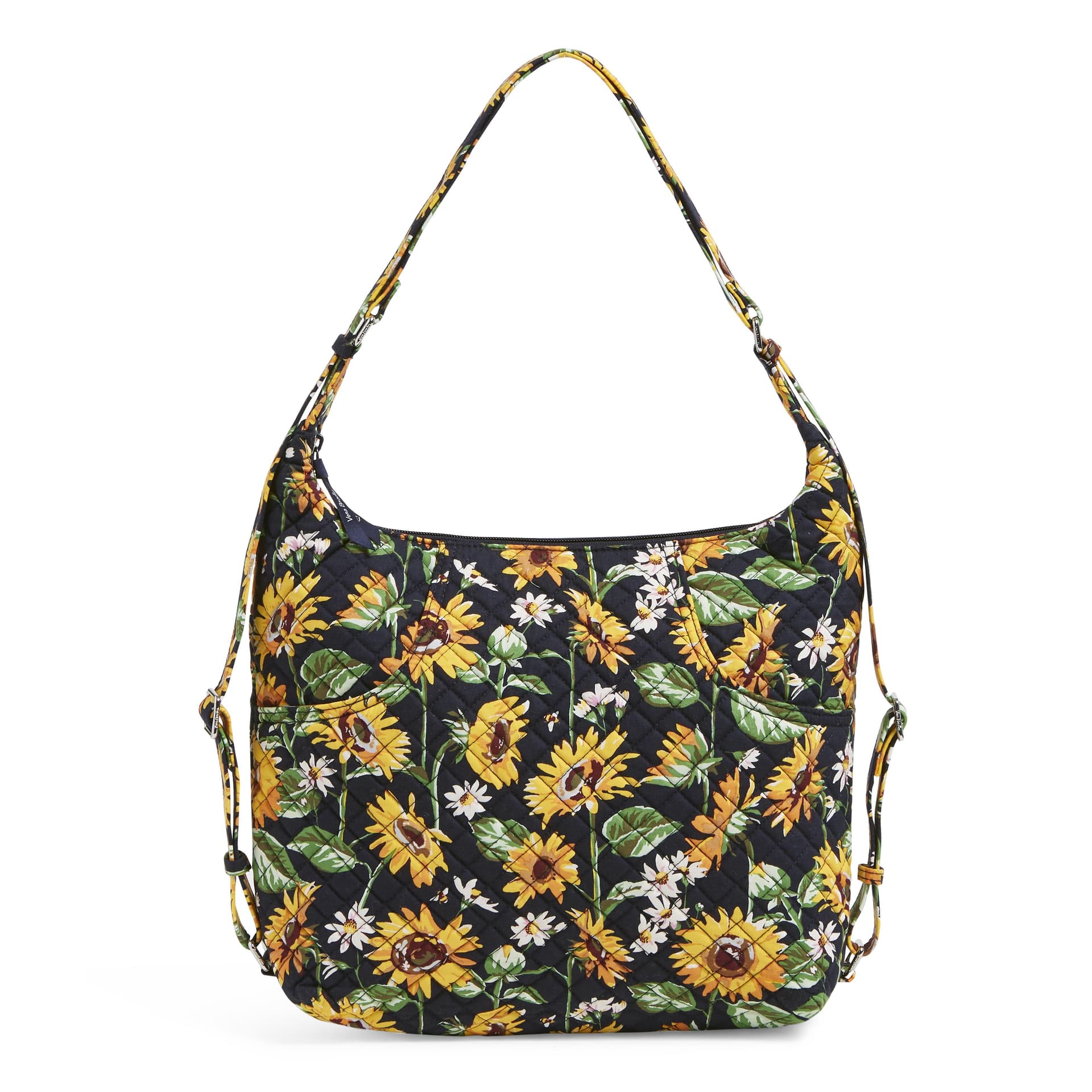 Convertible Backpack Shoulder Bag - Recycled Cotton - Sunflowers