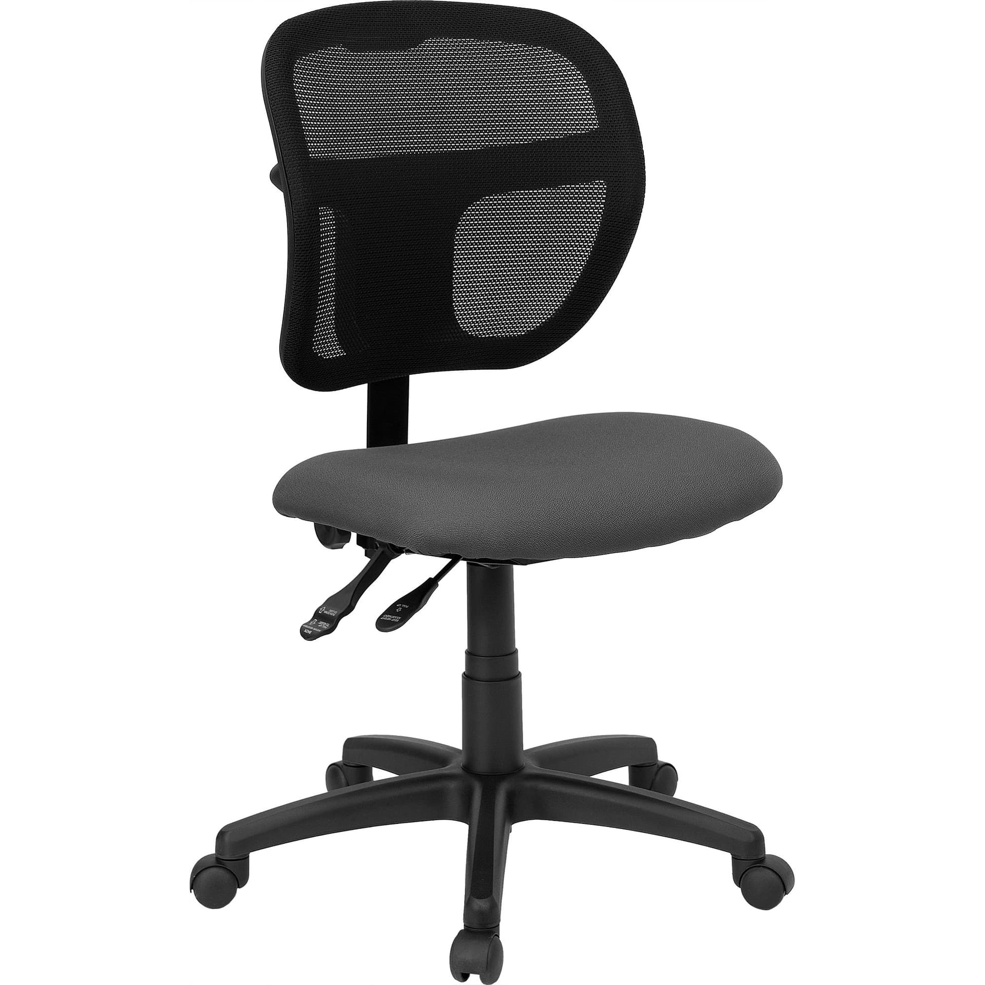 Mid-Back Gray Mesh Swivel Task Office Chair with Back Height Adjustment
