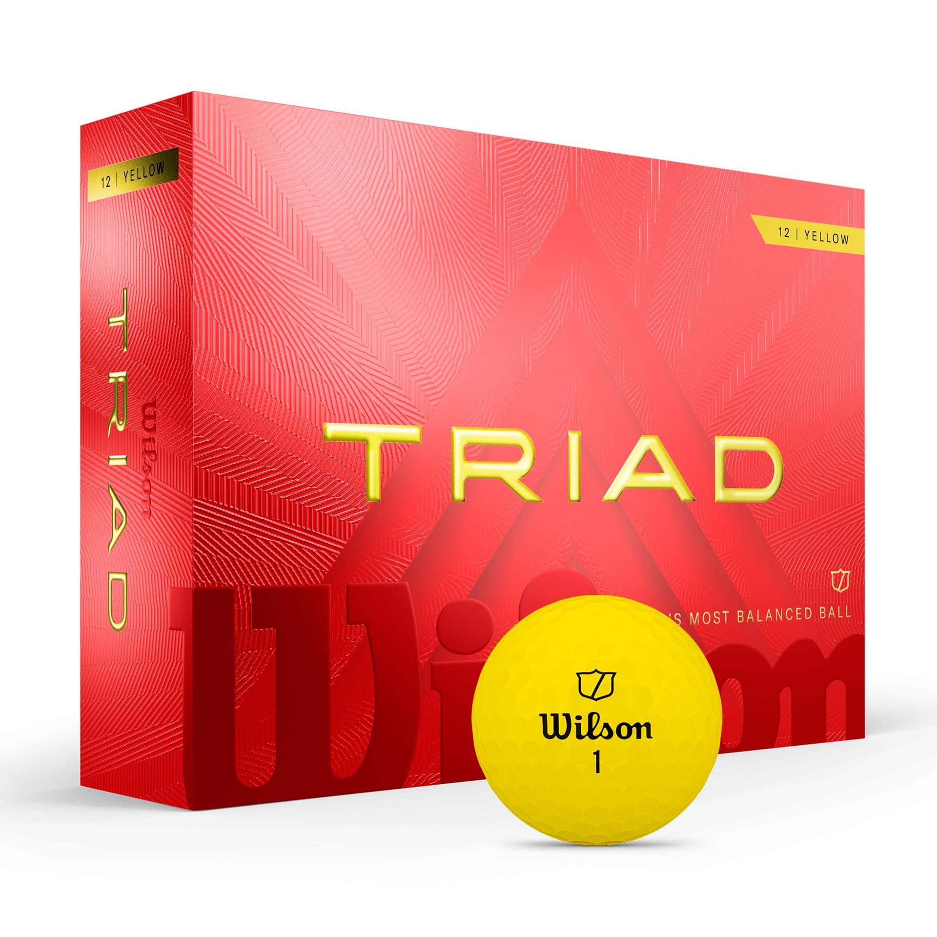 Wilson Triad Yellow Golf Balls - 1 Dozen