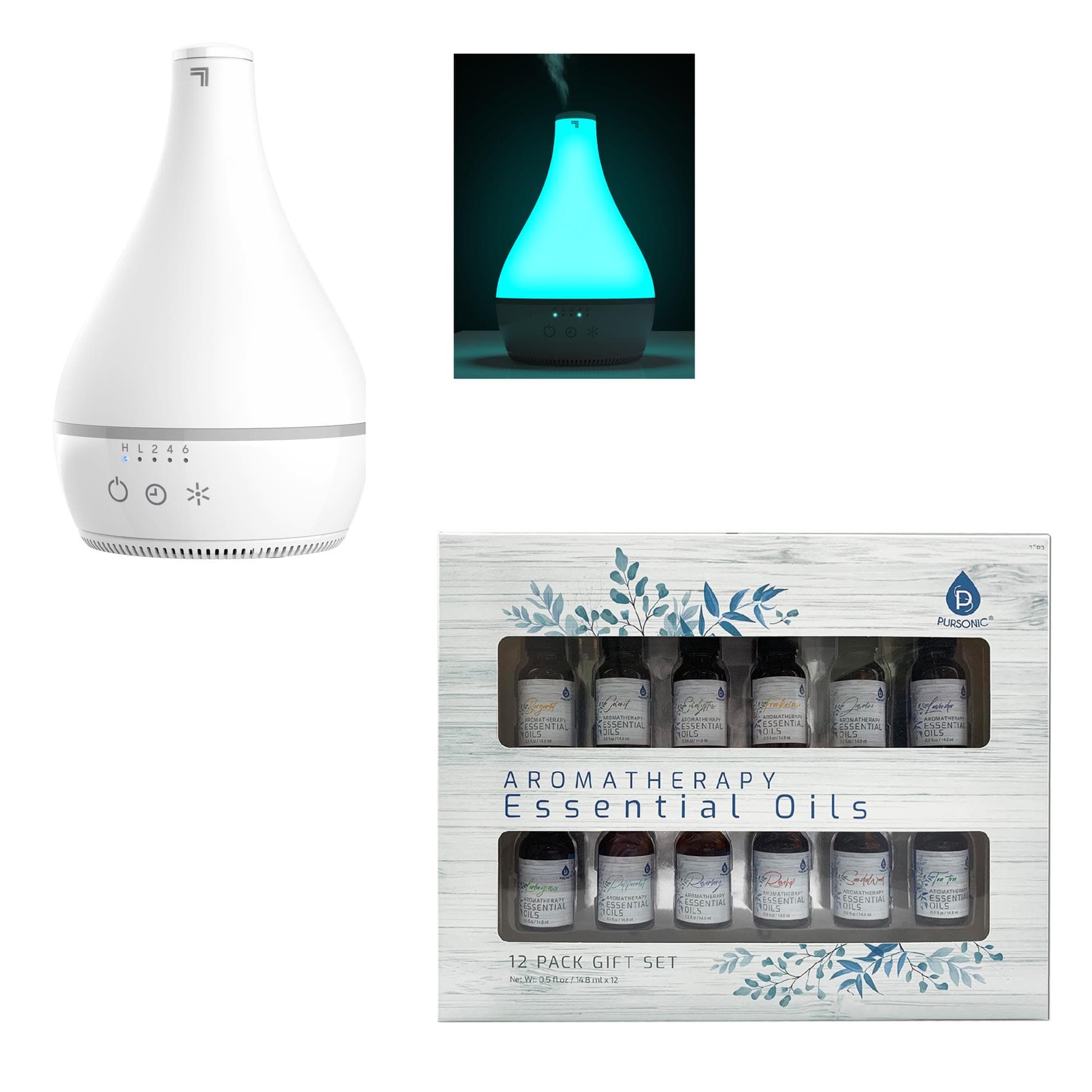 AROMA 2 Ultrasonic Humidifier with Aromatherapy and Essential Oils (12 pack)